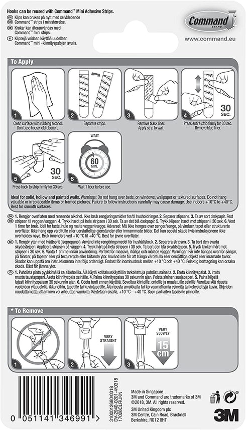 Command 17026CLR-ES Decorating Clips, Clear, 20-Clips