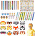 64 Pcs Jungle Safari Party Favors - Safari Birthday Party Supplies with Felt Animal Masks for Kids, Slap Bracelets, Keychains, Temporary Tattoos - Safari Birthday Decorations for Goodie Bag Fillers