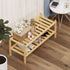 Qompaxs Shoe Rack - 2 Tier, Bamboo Stackable Shoe Storage Organizer Unit Entryway Shelf, Detachable Porch Storage Rack (Natural)