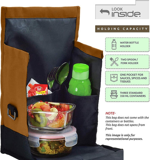 Thermal Insulated lunch Bag Premium Cotton Canvas Cooler Lunch Bag Reusable Lunch Bag for Men Women Kids Adjustable Shoulder Strap Lunch Box Bag for Work School (BROWN)
