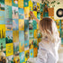 LARGER SIZED Yellow & Teal Blue Photo Wall Collage Kit (50 Picture Set, 5" x 7" size), Sunny Summer Beach Daytrip Themed Photo Wall Collage Kit Aesthetic Pictures