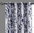 DriftAway Leah Abstract Floral Blossom Ink Painting Room Darkening Thermal Insulated Grommet Unlined Window Curtains 2 Panels Each Size 52 Inch by 84 Inch Navy Silver Gray