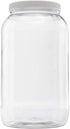 CLEARVIEW CONTAINERS 128 OZ Jar with Lid - Clear Plastic Jar with lid Leak proof Fresh seal lined ribbed cap Gallon Storage Container - 1 Pack