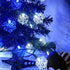 Snowflake Christmas Fairy Lights - 50 Count Blue and Cool White LED Mini Lights for Christmas Decorations