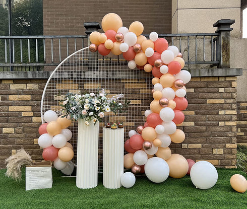 Beaumode DIY Matte Dusty Pink Peach Balloon Garland,Balloon Arch Wedding Cream Baby Shower Bridal Shower 1st Birthday Photo Backdrop Party Decoration (Dusty Pink and Peach)