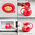 Ecolution Patented Microwave Micro-Pop Popcorn Popper, Borosilicate Glass, 3-in-1 Lid, Dishwasher Safe, BPA Free, 1.5 Quart Snack Size, Red.