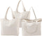 Tote Bags with Zipper, 3PCS Segarty 16.5x13 inch Natural Heavy DIY Tote for Crafting, Ironing and Embroidering, White Canvas Tote, Reusable Grocery Shopping Bag