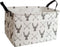 Rectangular Storage Bin Shelf Basket Canvas Fabric Toy Box,Waterproof Coating Nursery Hamper with Handles,Gift Basket for Home,Office,Clothes,Books(Deer)