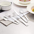 Amazon Basics 20-Piece Stainless Steel Bistro Flatware Set, Service for 4