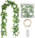 Artificial Eucalyptus Garland, Seasky Greenery Garland Vines with Lights Garland Eucalyptus Leaves with 8 Roses for Garden Home Office Party Decor Indoor, Wedding Arch Decor Outdoor
