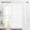 RYB HOME White Sheer Curtains - Linen Sheer Curtain Large Window Privacy Semi Sheer for Living Room Dining Bedroom Patio Sliding Glass Door Window Decor, 100 inches Wide x 84 inches Long, 1 Pc