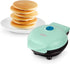 Dash Mini Maker Electric Round Griddle for Individual Pancakes, Cookies, Eggs & other on the go Breakfast, Lunch & Snacks with Indicator Light + Included Recipe Book - Aqua