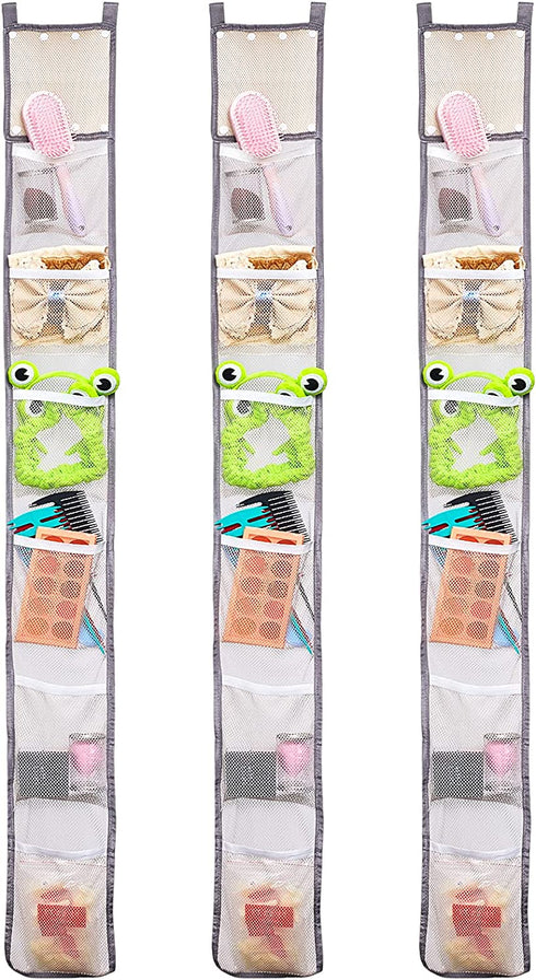 Hanging Mesh Shower Caddy Organizer with 6 Pockets Mesh Shower Organizer Shower Curtain Caddy Mesh Design for Bathroom Accessories (3)