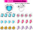 50 Pcs Princess Pretend Jewelry Toy Princess Crowns Wands Rings Princess Dress Up for Girl Princess Party Supplies