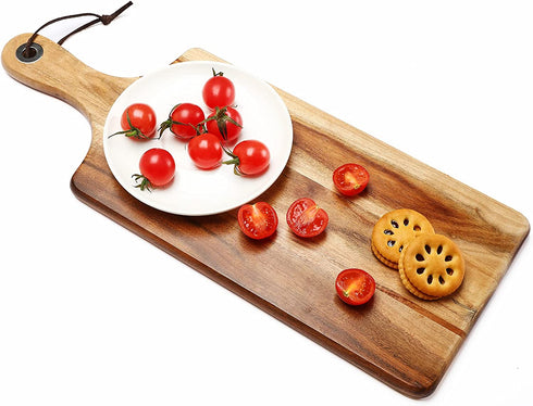 Cheese Board Charcuterie Boards, Premium Acacia Wood Cheese Platter, Serving Tray Charcuttery Meat Plate Pro, Best Gifts For Christmas, Thanksgiving, House Warming, Mothers Day, Wedding Anniversary