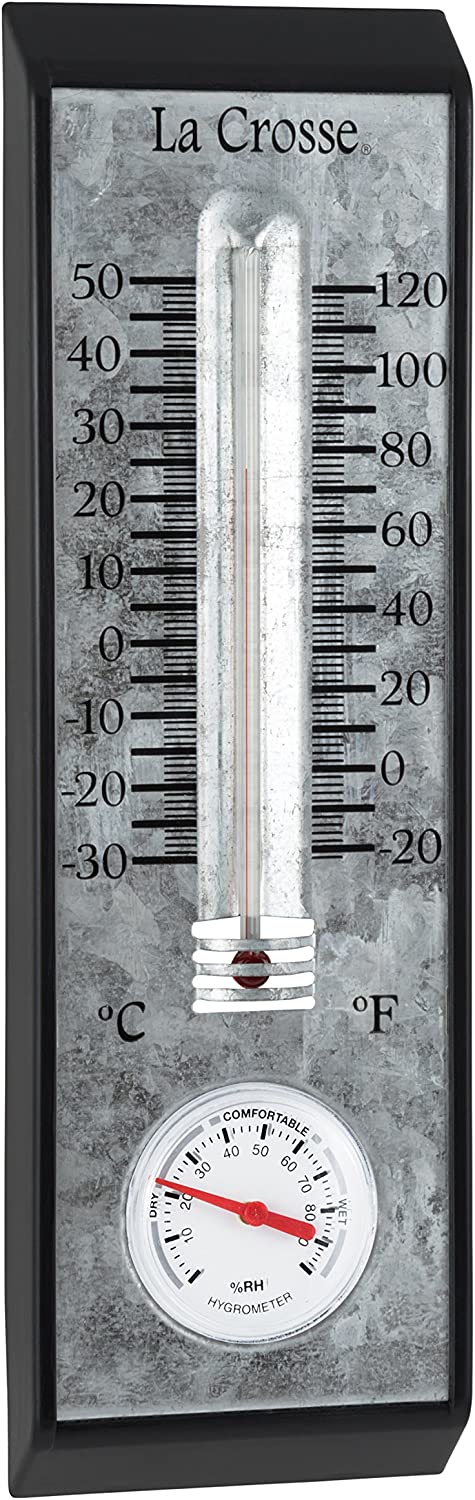 LaCrosse 204-1526 10 Inch Bi-Metal Thermometer and Hygrometer