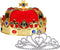 FiGoal King and Queens Royal Crowns 2 Pack Gold Crown and Rhinestone Crystal Tiara for Costume Accessories Role Play Gifts for Easter Basket Stuffers