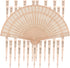30pcs Sandalwood Foldable Hand Fans, Wedding Fans for Guests Bulk, Handheld Wooden Fans for Women, Hand Held Fans for Wedding, DIY Decorative Folding Fans for Party Decoration Baby Bridal Shower Gifts
