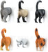 Cat Butt Refrigerator Magnets -Ready Gift Set of 6 for Cat and Pet Lovers - Home and Office Decoration