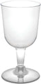 Party Essentials Disposable Hard Plastic Two Pieces Wine Glasses, 40-Count, 5.5-Ounce, Clear