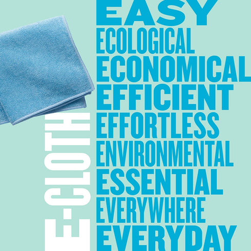 E-Cloth General Purpose Cleaning Cloth, Premium Microfiber Cleaning Cloth, Ideal for Kitchen, Countertops, Sinks, and Bathrooms 100 Wash Guarantee, Alaskan Blue, 4 Pack