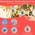 Clear Christmas Plastic Ornament Ball Transparent Fillable Sphere Light Bulb Ornament with Rope and Removable Metal Cap Christmas Hanging Ornaments for Christmas Tree Decor (Gold, 12)