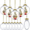 Clear Christmas Plastic Ornament Ball Transparent Fillable Sphere Light Bulb Ornament with Rope and Removable Metal Cap Christmas Hanging Ornaments for Christmas Tree Decor (Gold, 12)
