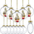 Clear Christmas Plastic Ornament Ball Transparent Fillable Sphere Light Bulb Ornament with Rope and Removable Metal Cap Christmas Hanging Ornaments for Christmas Tree Decor (Gold, 12)