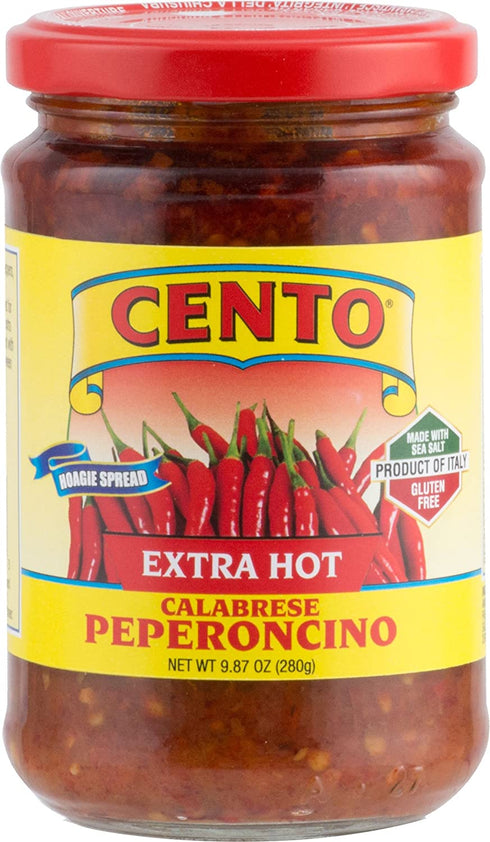 Cento Extra Hot Calabrese Pepperoncino Hoagie Spread, 9.87 Ounce