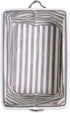 DII Laundry Storage Collection Cabana Stripe Collapsible and Waterproof Bins, Medium Rectangle, 14x8, Black, 2 Piece