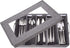 Flatware Storage Case, Silverware Storage Box Chest with Adjustable Dividers, Fabric Container Holder for Organizing Utensils, Cutlery, Flatware, Knives, Large Capacity Gray