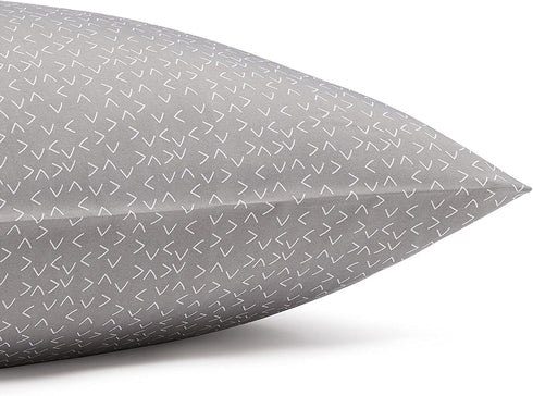Amazon Basics Lightweight Super Soft Easy Care Microfiber Bed Sheet Set with 14 Deep Pockets - King, Gray Arrows