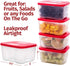 Quicker Defrost- Reusable Freezer Containers with Lids Set of 4-23.5 oz. for Soups, Leftovers, Meal Prep, Food Storage Airtight Food Storage Containers With Lids Plastic Freezer Containers Jars