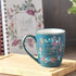 Floral Faith Mug for Women & Men, Ceramic Coffee Mug w/Gold Trim & Calligraphy, 12 oz