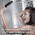 Luxsego High Pressure Shower Head with Handheld, 4 Spray Settings with Anti-Clogging Silicone Nozzles, 59" Stainless Steel Hose and Adjustable Bracket (Black)