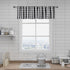 Black and White Buffalo Plaid Tie Up Valance Curtains, Buffalo Check Gingham Farmhouse Retro Adjustable Tie-Up Shades Window Treatment Kitchen Curtains for Cafe Bathroom Windows, 56 x 18", Black/White