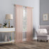 No. 918 Genevieve 2-Pack Linen Weave Semi-Sheer Rod Pocket Curtain Panel Pair, 50 in x 63, Blush Pink