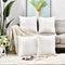 LisBiya Linen Throw Pillow Covers 18 x 18 White Decorative Textured Square Pillow Case for Sublimation Farmhouse Bed 4 Pack