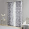Madison Park Simone Floral Design Sheer Single Window Curtain Voile Privacy Drape for Bedroom, Livingroom, 50" x 95", Backtab Panel, Grey