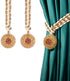 Tayis Gold Boho Curtain Tiebacks ,Outdoor Curtain Holdbacks Metal Curtain Tie for Home Office Decoration, Champagne Gold