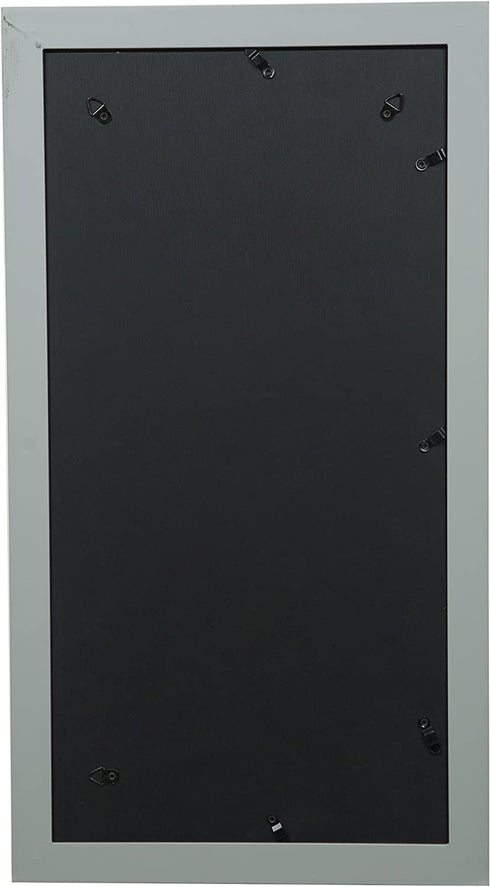 Gallery Solutions Wall Mount Double Mat Picture Frame, 2-5" x 7", Gray/White