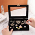 OLYCRAFT Velvet Pin Display Box Cabinet Brooch Collection Display Case with Clear Window Velvet Badges Display Box Disney, Hard Rock, Badges Collectible Pins and Medals - Black