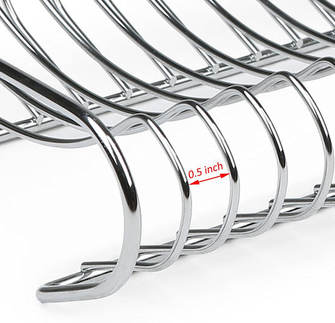 MyGift Chrome Plated Metal Kitchen Dish Plate Storage Organizer and Drying Rack, Holds up to 21 Dinner, Salad, and Dessert Round Plates