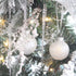 Sea Team Clear Glass Icicles Drops Ornaments for Christmas Tree Decorations, 3.9-5.9 inches, Set of 36