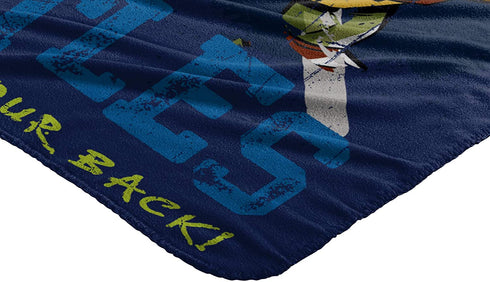 Nickelodeon's Teenage Mutant Ninja Turtles, "Tough Turtles Blues" Fleece Throw Blanket, 45" x 60", Multi Color