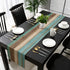 Edwiinsa Retro Cotton Linen Table Runner Geometric Rectangle Plate Mat Dresser Scarves, Rustic Wooden Plank Outdoor Rug Runner for Coffee Dining Banquet Home Decor 13 x 70 inch