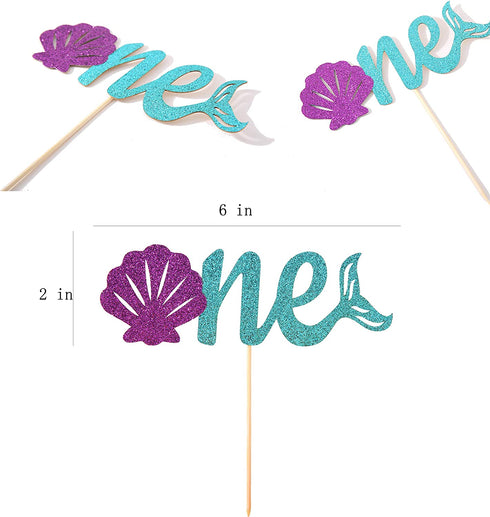 1st Birthday Tutu Decoration for Party - Mermaid Princess 1st Birthday Party - Mermaid Baby Skirt Photo Booth Props and Backdrop Cake Smash - Best Princess Birthday Party Supplies (Purple Blue)