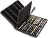 Fountain Roller Ball Pen Case Holder PU Leather Bag for 48 Pens Color Black