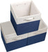 Vextronic Cube Storage Bins 13x13x13 inches Foldable Storage Baskets Fabric Storage Organizer Bins with Handles for Home and Office Shelf Closet, Toy Organizer and Clothes Storage (3 Pack)