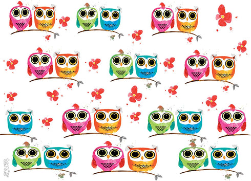 Tervis Made in USA Double Walled Colorful Woodland Owls Insulated Tumbler Cup Keeps Drinks Cold & Hot, 24oz, Clear